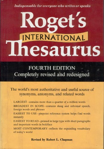 Beispielbild fr Roget's International Thesaurus (Harper Colophon Books) zum Verkauf von SecondSale