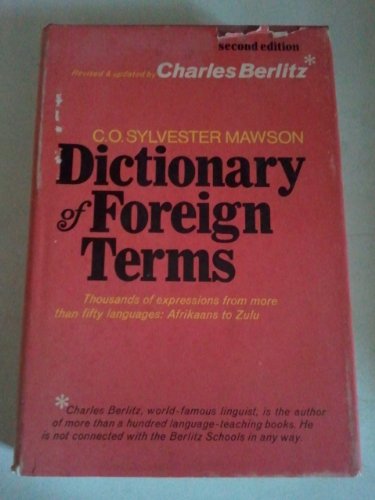 Dictionary of Foreign Terms - Mawson, C. O. Sylvester