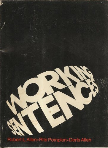 Imagen de archivo de Working Sentences a la venta por David's Books