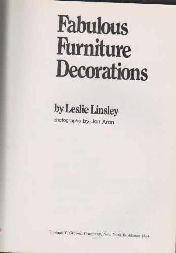 9780690016987: Fabulous Furniture Decorations