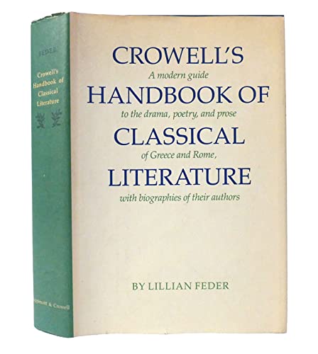 Stock image for Crowell's Handbook of Classical Literature for sale by BookHolders