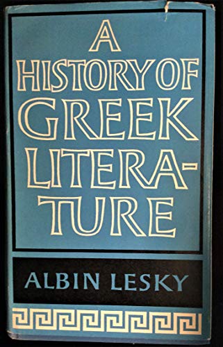 Imagen de archivo de History of Greek Literature a la venta por TextbookRush