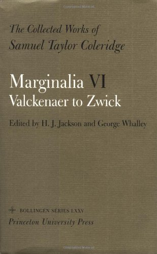 Imagen de archivo de The Collected Works of Samuel Taylor Coleridge: Vol. 12. Marginalia: Part 6. Valckenaer to Zwick. a la venta por Books From California