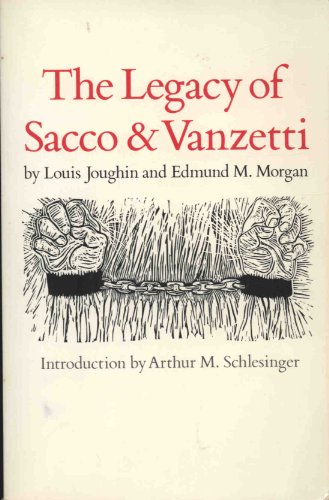 Stock image for Legacy of Sacco and Vanzetti for sale by Bingo Used Books