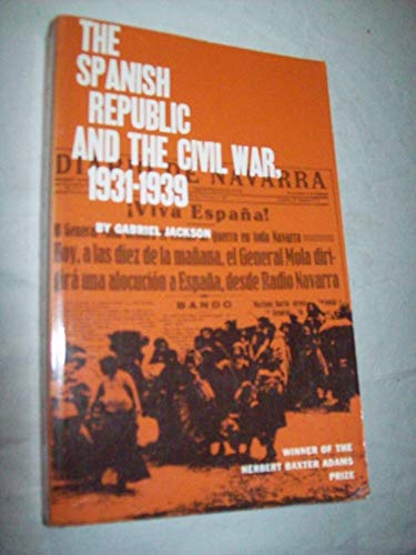 Imagen de archivo de Spanish Republic and the Civil War, 1931-1939 a la venta por Better World Books: West