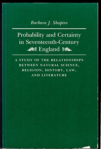 Beispielbild fr Probability and Certainty in Seventeenth Century England zum Verkauf von GoldBooks