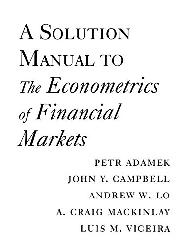 Imagen de archivo de The Econometrics of Financial Markets a la venta por Ria Christie Collections