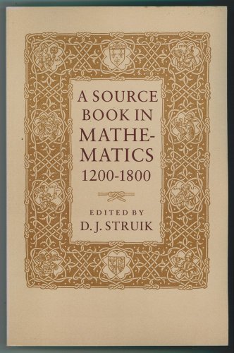 Beispielbild fr A Source Book in Mathematics, 1200-1800 zum Verkauf von Better World Books