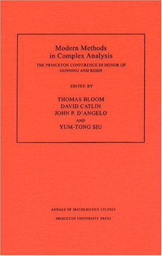 9780691044293: Modern Methods in Complex Analysis: The Princeton Conference in Honor of Gunning and Kohn. (AM-137) (Annals of Mathematics Studies)