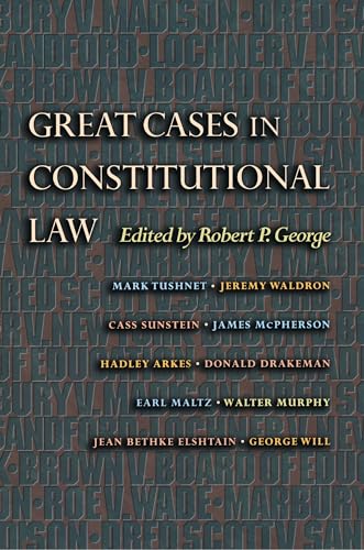 Beispielbild fr Great Cases in Constitutional Law zum Verkauf von Better World Books