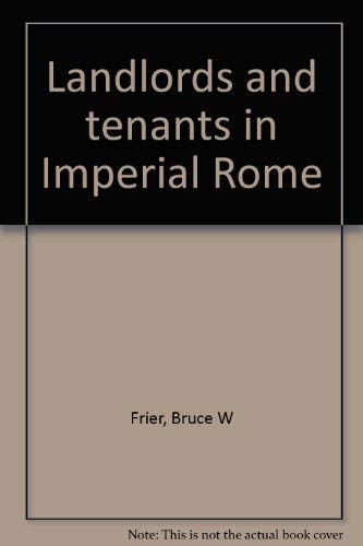 9780691052991: Landlords and Tenants in Imperial Rome