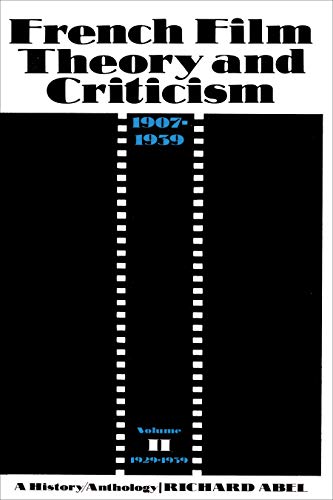 9780691055183: French Film Theory and Criticism: A History/Anthology, 1907-1939 : 1929-1939