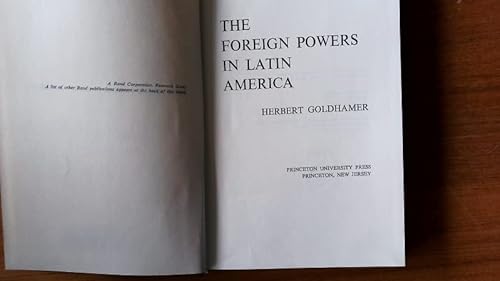 Beispielbild fr The Foreign Powers in Latin America zum Verkauf von Winghale Books