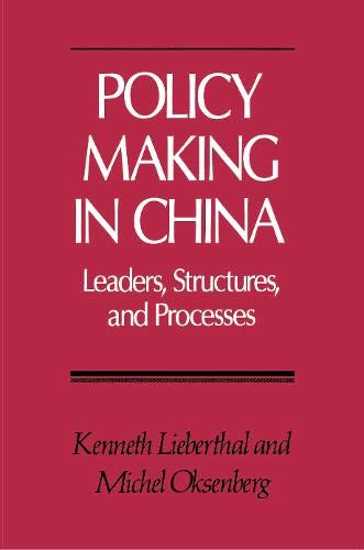 Beispielbild fr Policy Making in China zum Verkauf von Better World Books: West