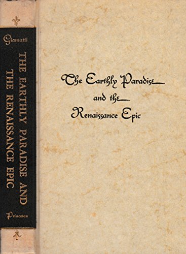 Imagen de archivo de Earthly Paradise and the Renaissance Epic a la venta por Better World Books