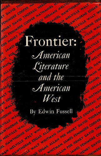 Stock image for Frontier in American Literature for sale by Better World Books