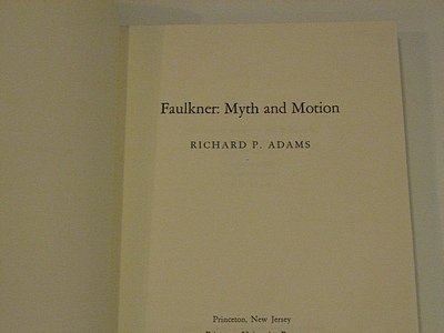 Stock image for Faulkner: Myth and Motion for sale by Dunaway Books