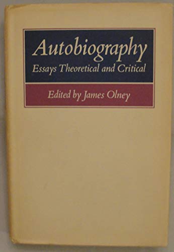 Stock image for Autobiography: Essays Theoretical and Critical for sale by HPB-Red