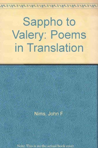 Stock image for Sappho to Valery: Poems in Translation for sale by Books From California
