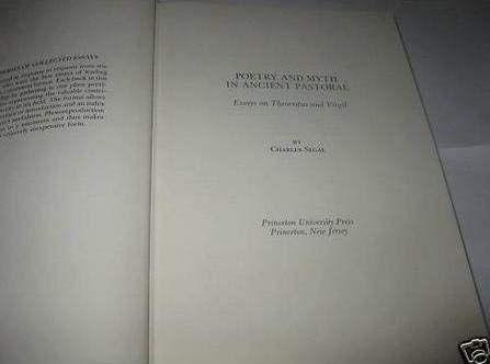 Beispielbild fr Poetry and Myth in Ancient Pastoral : Essays on Theocritus and Virgil zum Verkauf von Better World Books