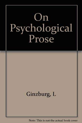Imagen de archivo de On Psychological Prose a la venta por A New Leaf Used Books