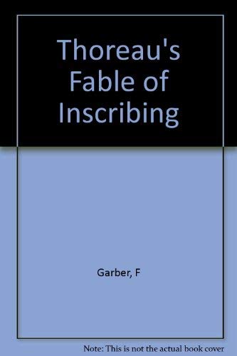 9780691068732: Thoreau's Fable of Inscribing (Princeton Legacy Library, 1154)