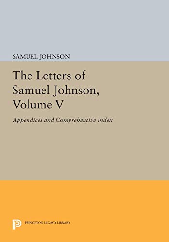 Imagen de stock para The Letters of Samuel Johnson: Appendices and Comprehensive Index (5)