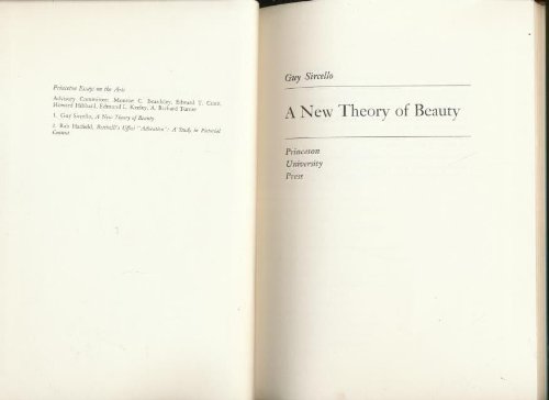 9780691072111: New Theory of Beauty (Princeton Legacy Library, 1305)
