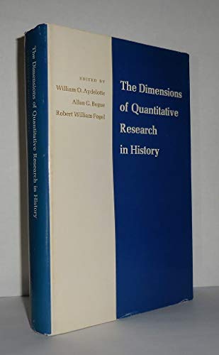 Beispielbild fr The Dimensions of Quantitative Research in History zum Verkauf von Better World Books