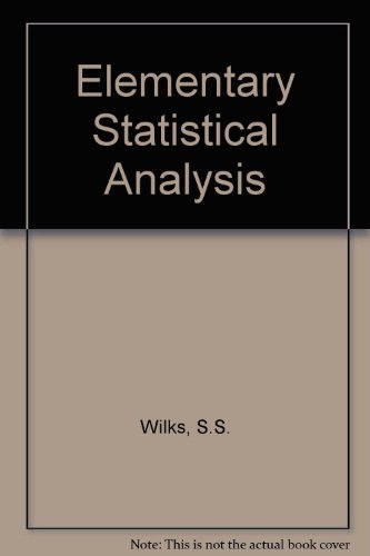 9780691079578: Elementary Statistical Analysis