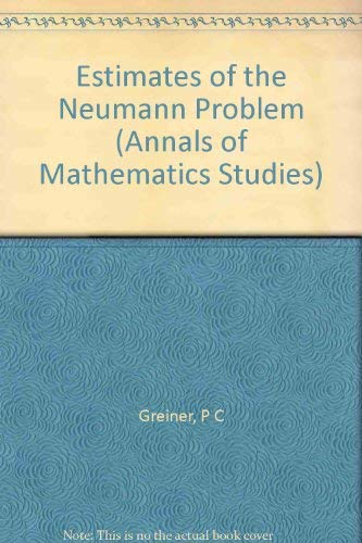 Stock image for Estimates for the Neumann Problem. Mathematical Notes 19 for sale by Zubal-Books, Since 1961