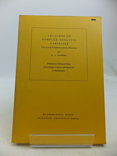 Stock image for Lectures on Complex Analytic Varieties (MN-14), Volume 14: Finite Analytic Mappings. (MN-14) (Mathematical Notes) for sale by A Squared Books (Don Dewhirst)