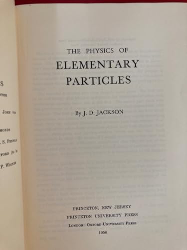 9780691080840: Physics of Elementary Particles (Princeton Legacy Library, 2298)