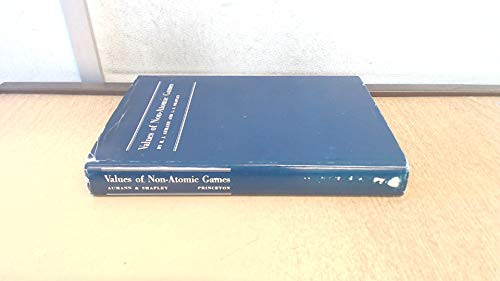 9780691081038: Values of Non-Atomic Games (Princeton Legacy Library, 1770)