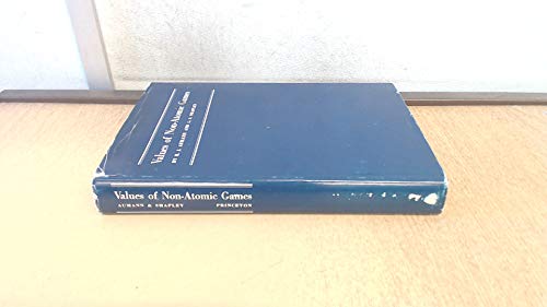 9780691081038: Values of Non-Atomic Games (Princeton Legacy Library)