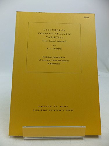 Immagine dell'editore per Lectures on Complex Analytic Varieties: Finite Analytic Mappings (Mathematical Notes, 14) venduto da Zubal-Books, Since 1961