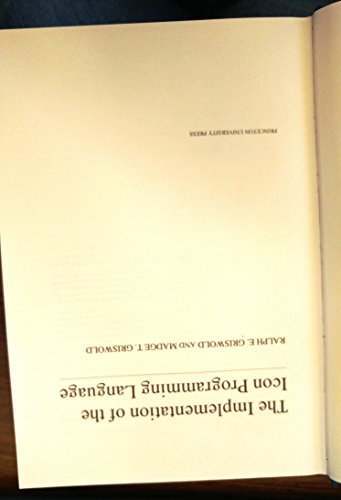 9780691084312: Implementation of the Icon Programming Language