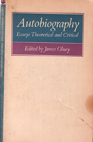 9780691100807: Autobiography: Essays Theoretical and Critical