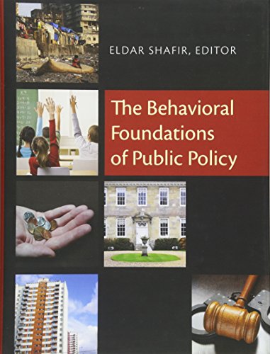 Imagen de archivo de The Behavioral Foundations of Public Policy a la venta por Blackwell's
