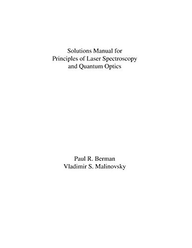 9780691149028: Solutions Manual to Prin of Laser Spect