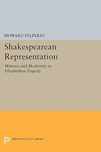 Imagen de archivo de Shakespearean Representation a la venta por Blackwell's