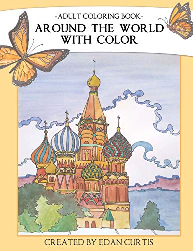 Beispielbild fr Adult Coloring Book Around the World With Color zum Verkauf von Books From California