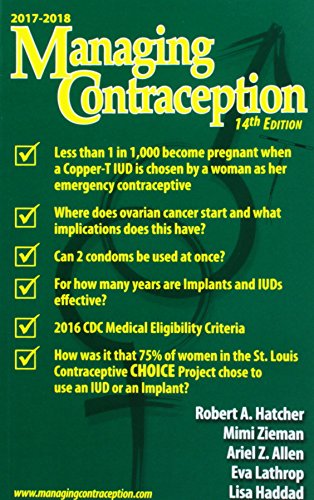 Beispielbild fr Managing Contraception 2017-2018 zum Verkauf von Better World Books