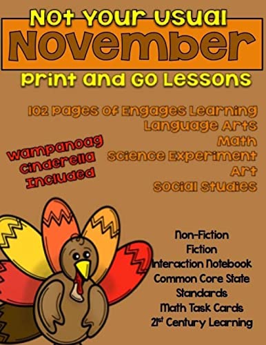 Imagen de archivo de Not Your Usual November Print and Go Lessons (Common Core by the Month) a la venta por Lucky's Textbooks