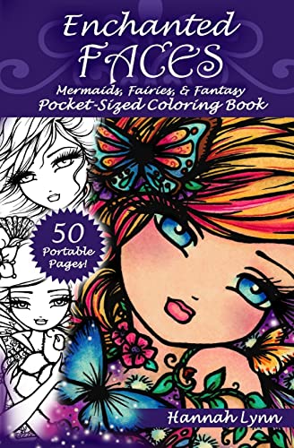 Beispielbild fr Enchanted Faces: Mermaids, Fairies, Fantasy Pocket-Sized Coloring Book zum Verkauf von Goodwill Books