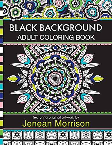 Black Paper Coloring Book For Adults: Floral Mandala Reverse Black  Background