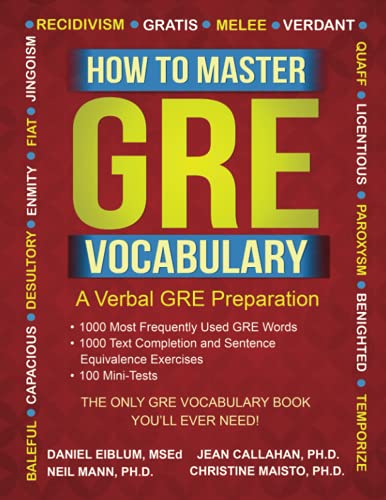 Stock image for How to Master GRE Vocabulary: A Verbal GRE Preparation for sale by GreatBookPrices