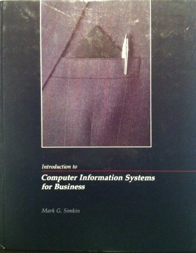 Stock image for Introduction to Computer Information Systems for Business for sale by HPB-Red