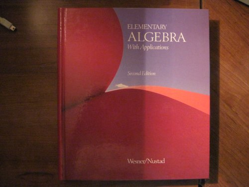 Beispielbild fr Elementary Algebra with Applications zum Verkauf von Better World Books