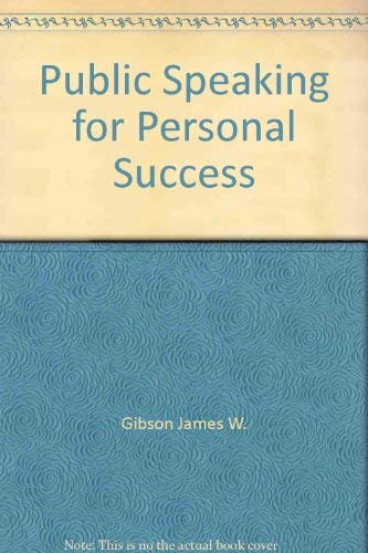 Imagen de archivo de Public Speaking for Personal Success a la venta por Better World Books: West